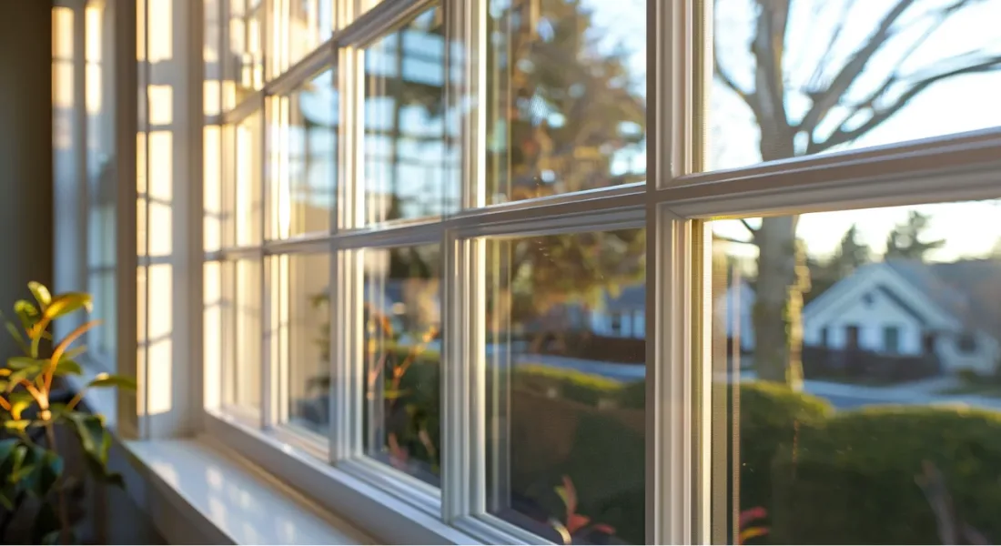Quality window glass installation in residential home