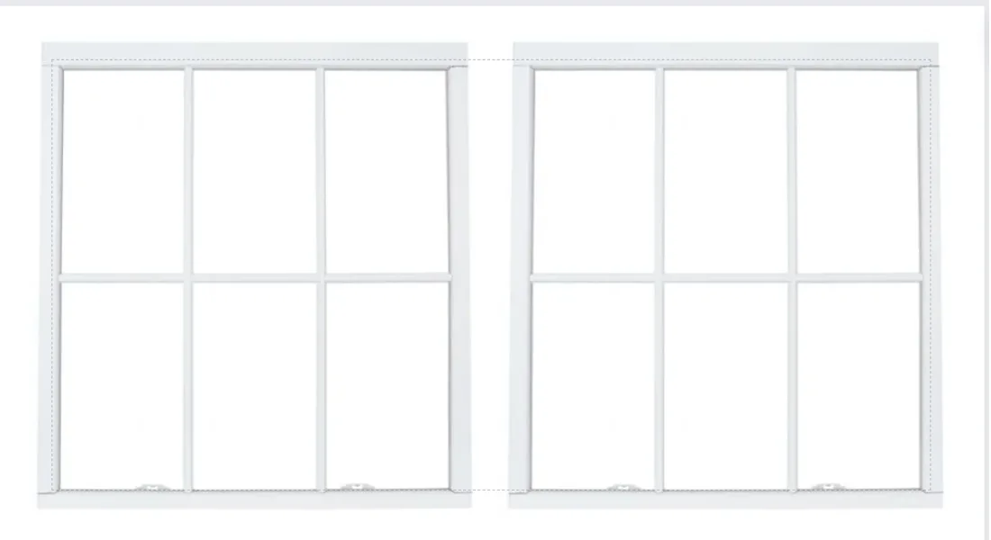 Window with removable grid being cleaned